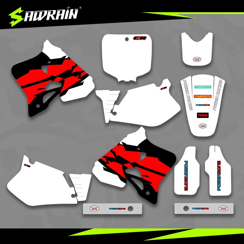 

Sawrain Motorcycle Graphics Backgrounds Decal Stickers Kits for HONDA 95-97 CR125 95-96 CR250 02