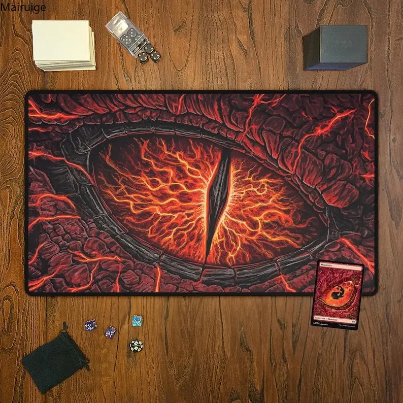

Table games Longyan TCG MTG game card pad anti slip lock edge washable compatible with magic parties -35x60cm