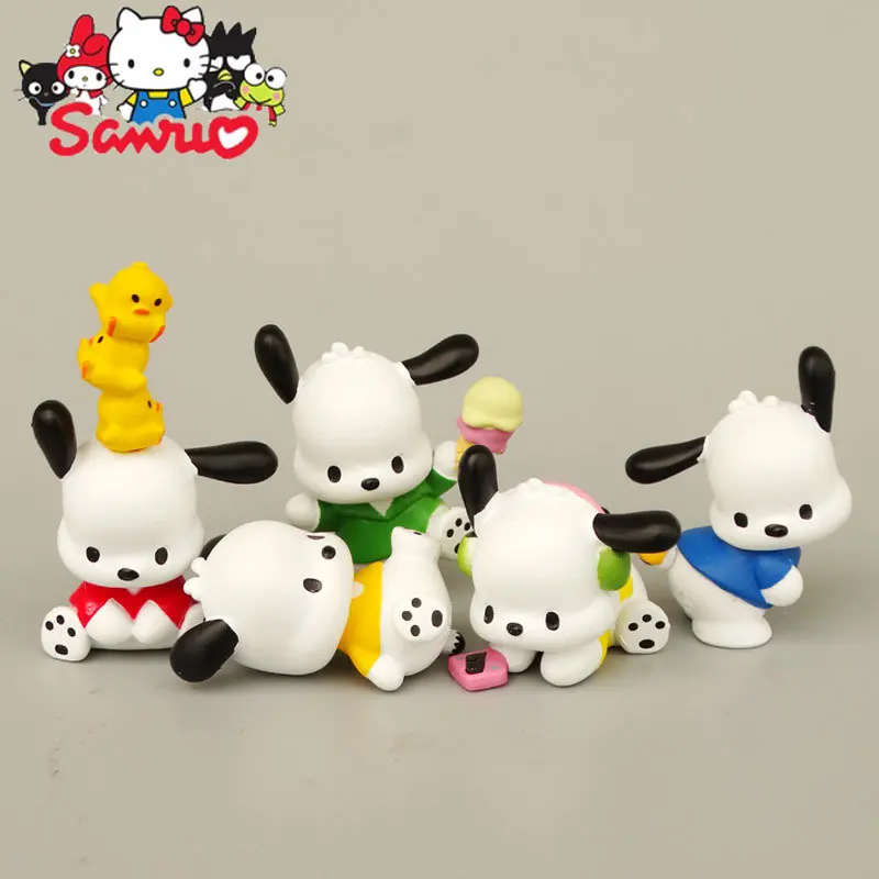 

MINISO Pochacco Cartoon Figure Model DIY Doll Cake Ornament Collectible Doll Birthday Cake Decoration Desktop Toy Gifts 2-5cm