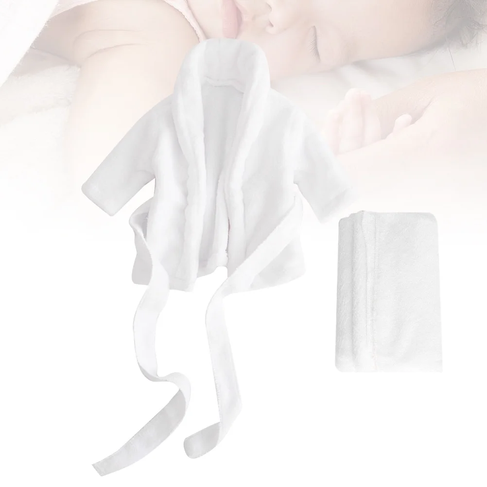 رداء حمام للأطفال مصنوع من القطن الخالص الناعم الماص لحديثي الولادة، سريع الجفاف ومريح وصديق للبشرة، أبيض من عمر 3 إلى 6 أشهر #2