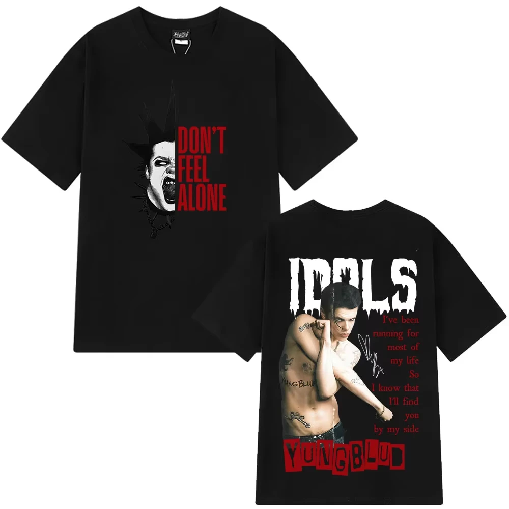 Yungblud IDOLS The World Tour 2026 Printed T-shirts Men Women Fashion T-shirts Summe Cotton Hip-hop Harajuku T-shirts Streetwear