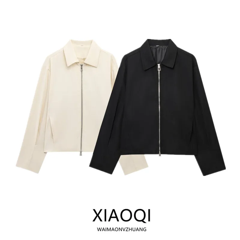 

Spring 2025 Women's Faion Pilot Collar Jaet Outerwear Versatile Commute Friendly New Arrival Loose Fit Regular Length