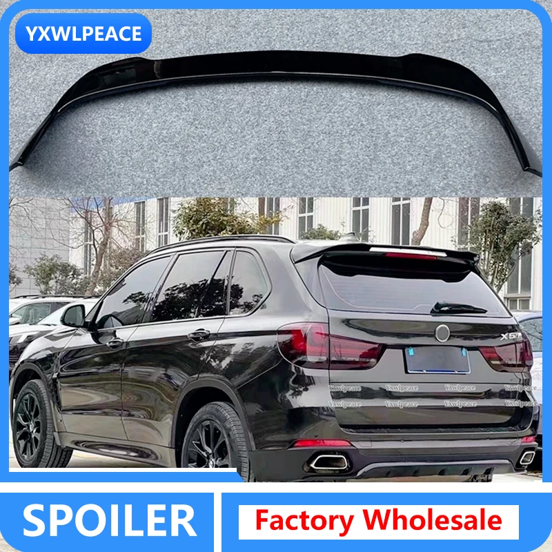 

For BMW X5 F15 Roof Spoiler 2014 2015 2016 2017 2018 ABS Glossy Black /Carbon Fiber Look Rear Trunk Lip Wing Car Accessories