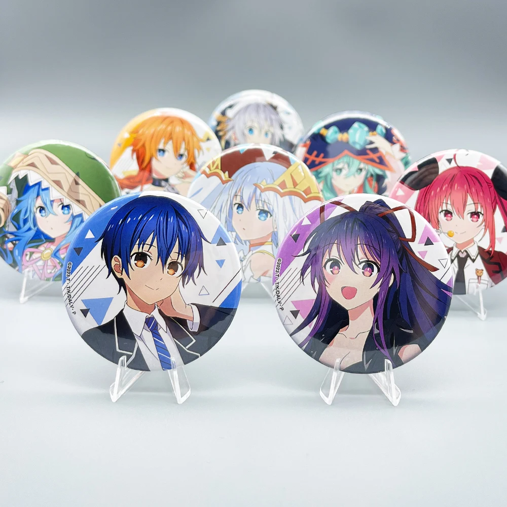 Anime Date A Live V Cosplay Itsuka Shido Takamiya Mio Badge Princess Cartoon Collect Backpacks Bags Badges Efreet Button Brooch