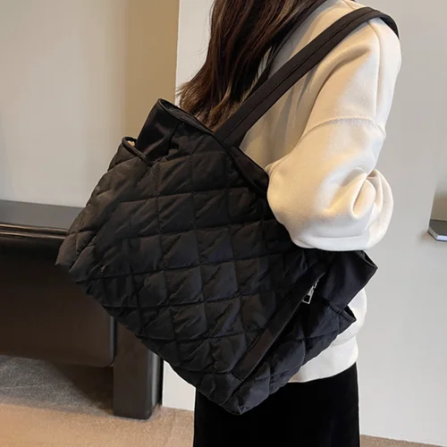 Bolso de hombro acolchado para mujer, bolso Hobo acolchado para mujer, bolso de hombro de viaje, bolso de compras de gran capacidad