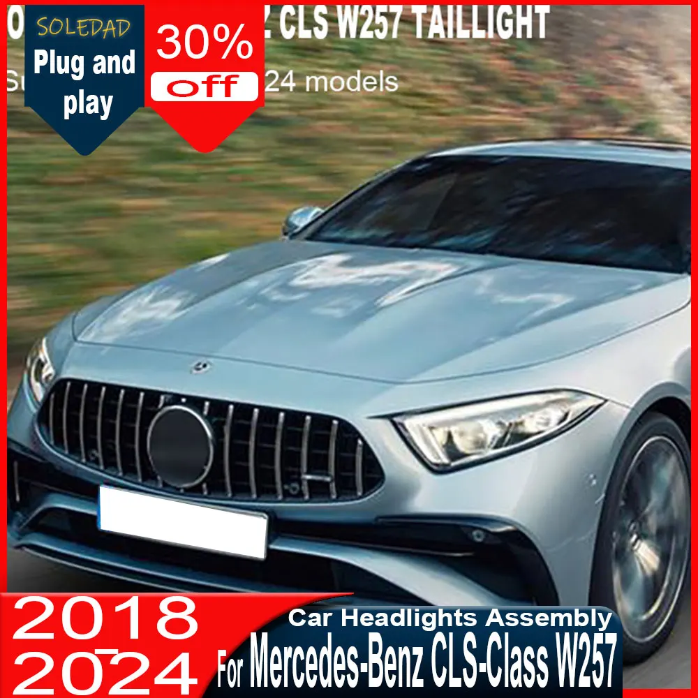 

A Pair Car headlights For Benz CLS Headlight C257 W257 2018-2023 Full LED Projector Front Lamps Car Accessories DRL