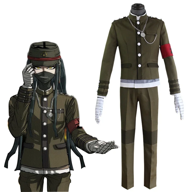 

Danganronpa Dangan Ronpa V3:Killing Harmony Korekiyo Shinguji School Uniform Cosplay Costume Anime Halloween Clothes Wig