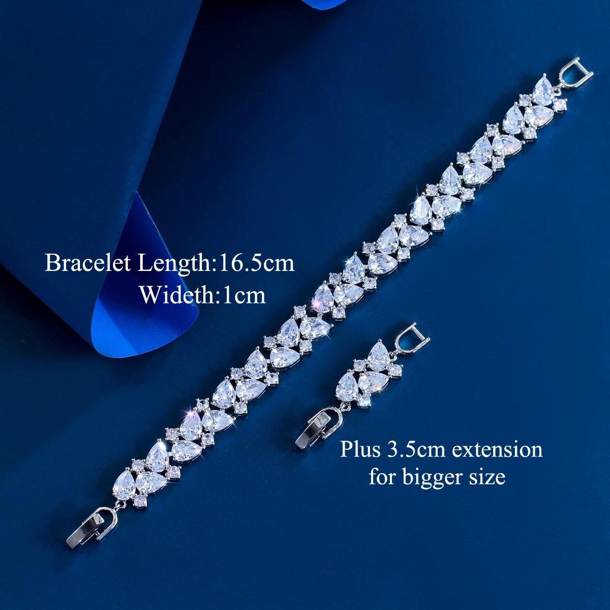 CWWZircons Glänzender Afrikanischer Zirkon Dubai Vergoldetes Verlobungs- und Hochzeits-Brautarmband Schmuckzubehör für Frauen Großhandel S0171 – Detail 1
