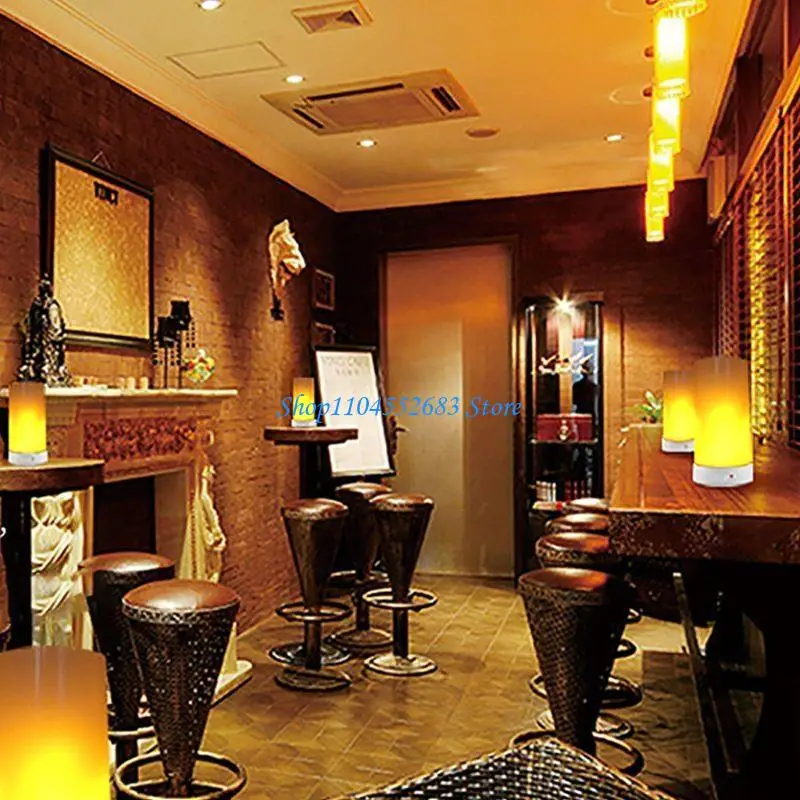 Bombilla LED con efecto llama Y6GD, lámpara bombilla llama con pilas recargable por USB