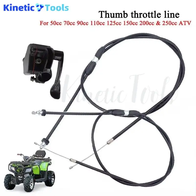 

7/8in 22mm Metal Thumb Throttle Cable Accelerator Handle Assembly for GY6 50cc 125cc 150cc ATV Quad 4 Wheeler Mini Pit Dirt Bike