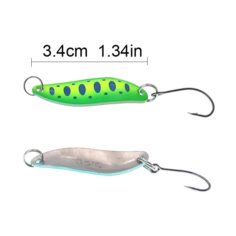 7 sztuk Mix kolorów 3.cm 3.5g łyżka wędkarska przynęta przynęta na pływanie Isca sztuczna pstrąg Pesca sprzęt wędkarski Leurre Truite łyżki — zdjęcie 3