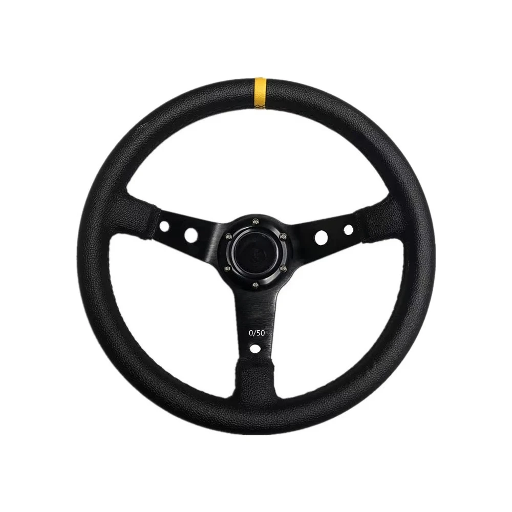 High Quality Custom logo Leather Steering Wheel Car Use