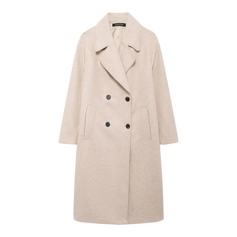 

Women's Versatile Soft Loose Coat Medium Length Outerwear Autumn Winter New Sle Commute Sle Long Sve Other Material 00%