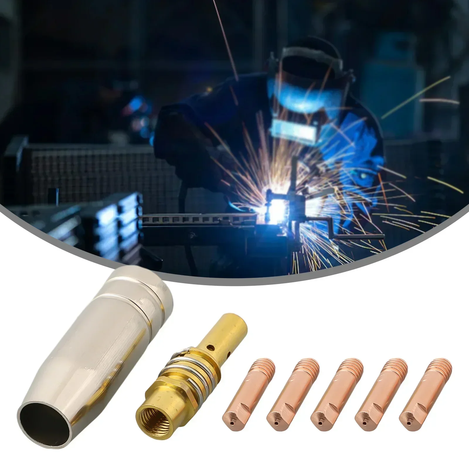 MB15 15AK MIG Welding Contact Tip 0.6mm/0.8mm/0.9mm/1.0mm/1.2mm Protective Nozzle For Rilon Riland Jasic Welding-Tool Accessory