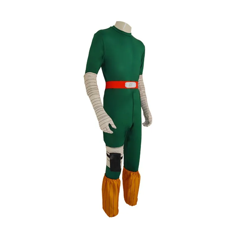 Anime Ninja Rock Lee Cosplay Costume Wig Women Man Combat Uniform Hero Jumpsuit Yakumo Night Kai Kai Huang Suit Halloween Party view 3
