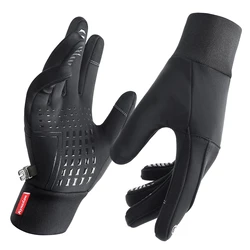 Guantes de ciclismo impermeables para pantalla táctil, guantes de invierno para bicicleta, Scooter al aire libre, a prueba de viento, montar en motocicleta, esquí, guantes cálidos para bicicleta