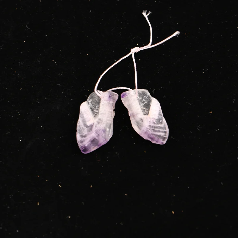 B&F Amethyst  Earring Beads for Jewelry Making, Handmade Natural stones beads, Stones for jewelry Making Supplies