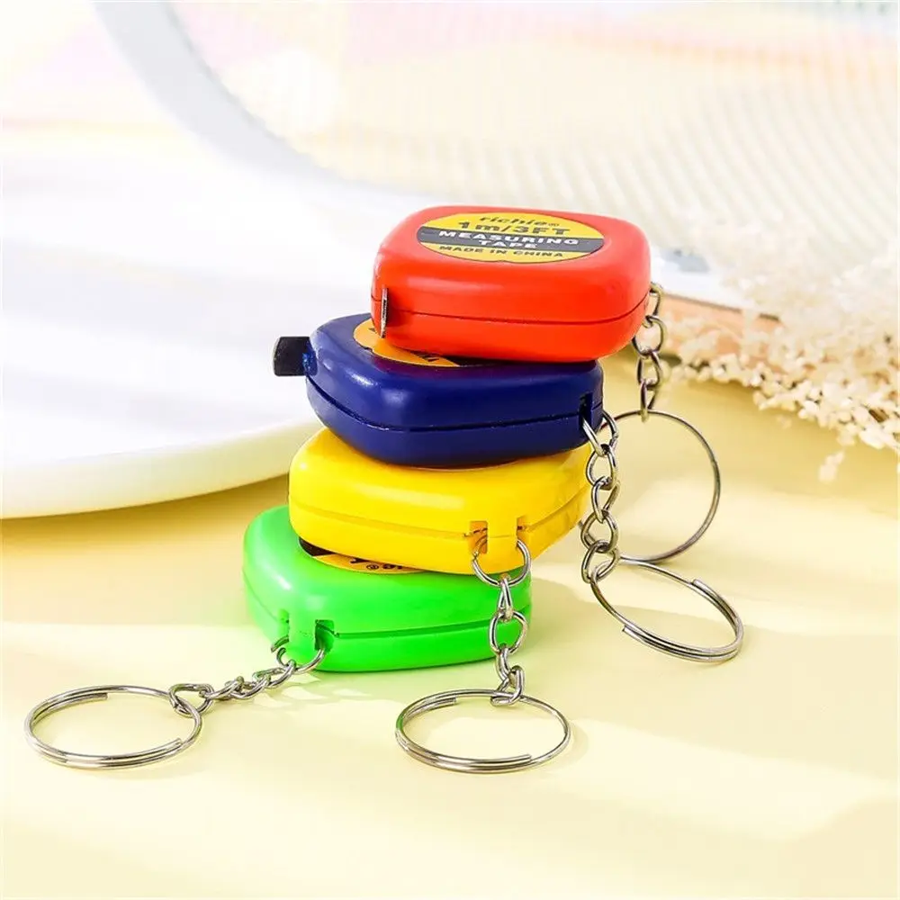 1m/3ft Digital Ruler Automatic Telescopic Ruler Mini Tape Measure Multicolor With Keychain Children Height Ruler Tools