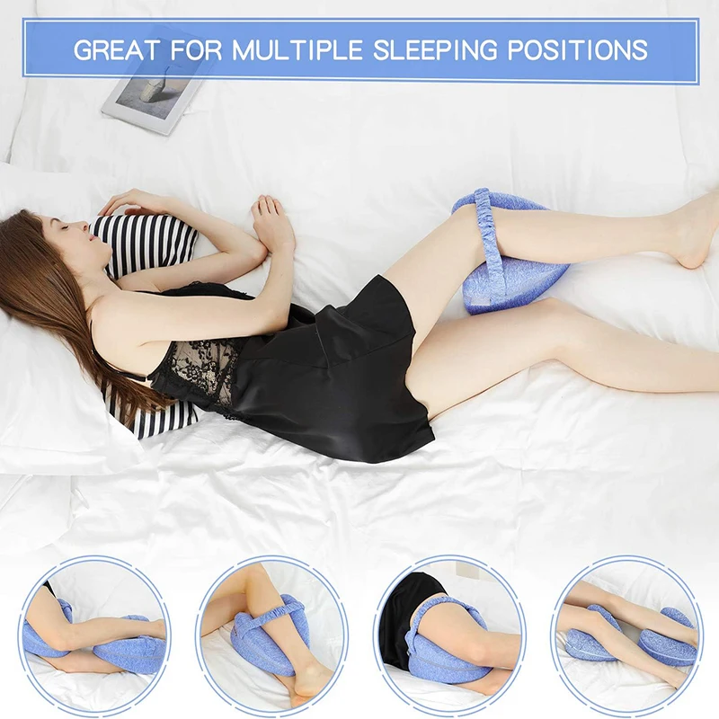 Body Memory Cotton Leg Pillow Home Foam Pillow Sleeping Orthopedic Sciatica Back Hip Joint for Pain Relief Thigh Leg Pad Cushion