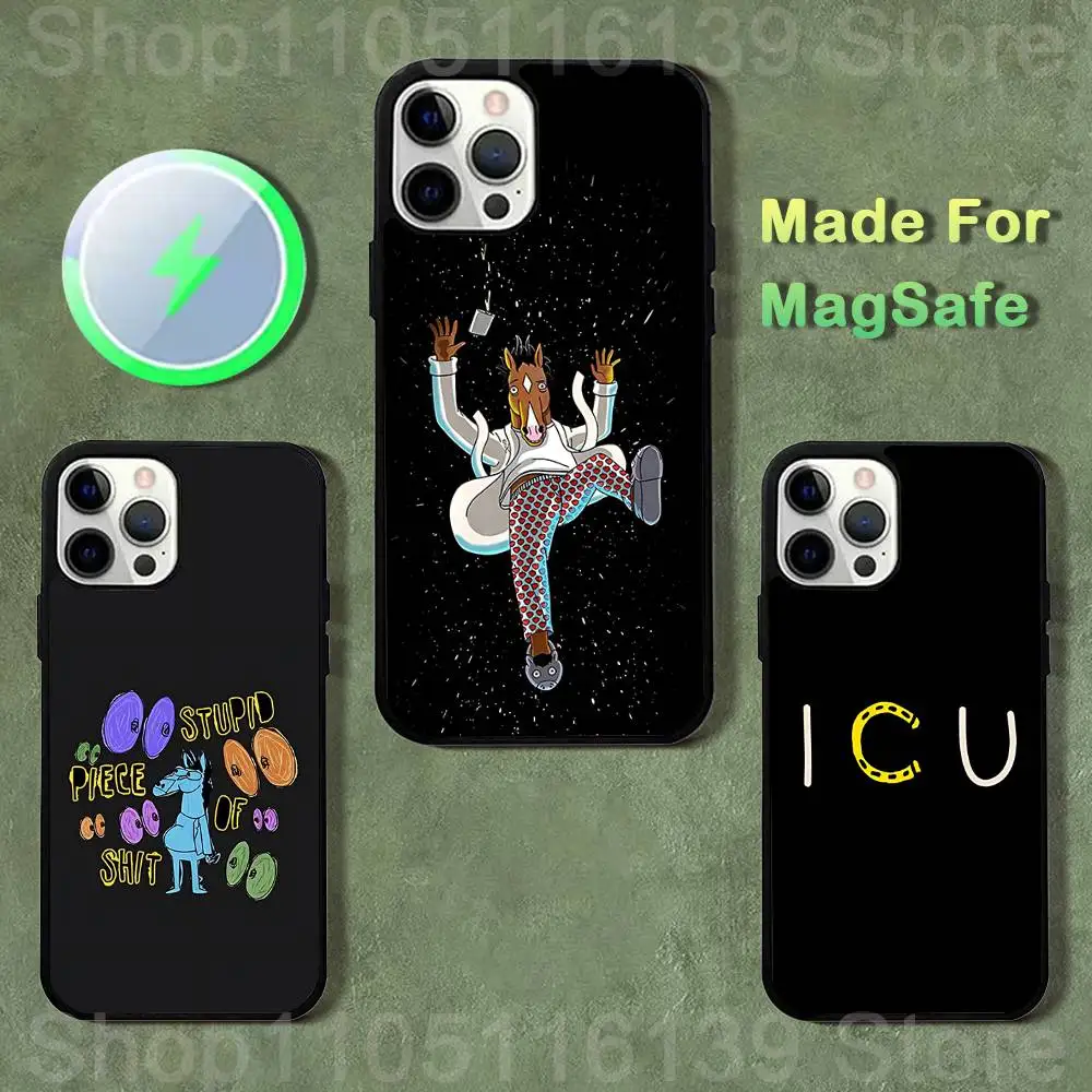 

Cool B-BoJack Horseman Case For iPhone 17,16,15,14,13,12,11,Pro,Max,Plus,Mini,SE4,E Magnetic Magsafe Wireless Charging