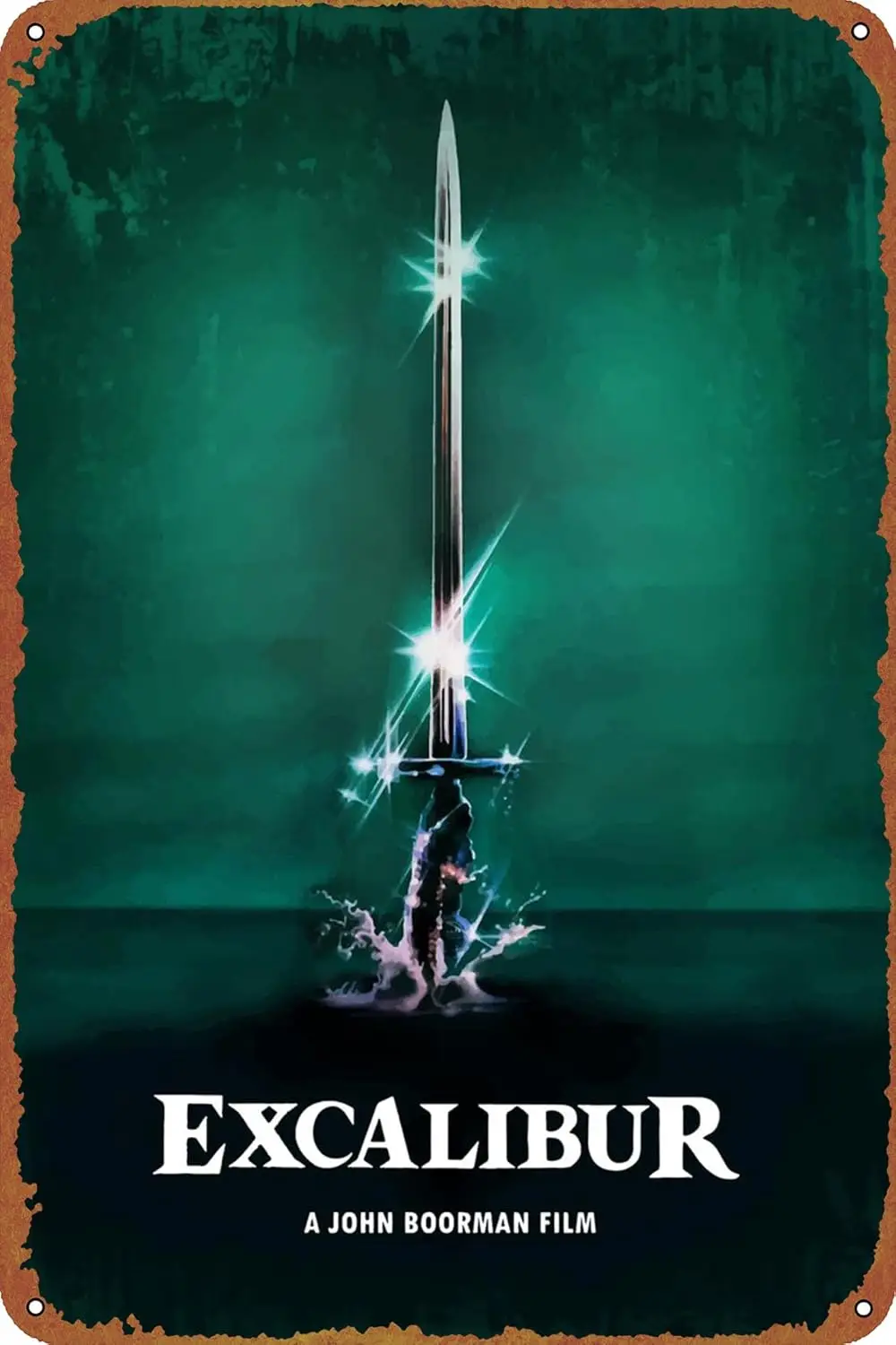 Excalibur Movie Poster Wall Decor Sign - 12x8 Inch Metal Sign Wall Decor Sign,cave,bar,club,home Wall Art Metal Tin Sign Hallowe