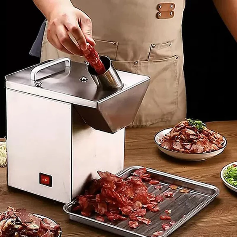 PBOBP Electric Red Pepper Garlic Bacon Ham Sausage Fruits Vegetables Scallion Cutter Slicer Machine