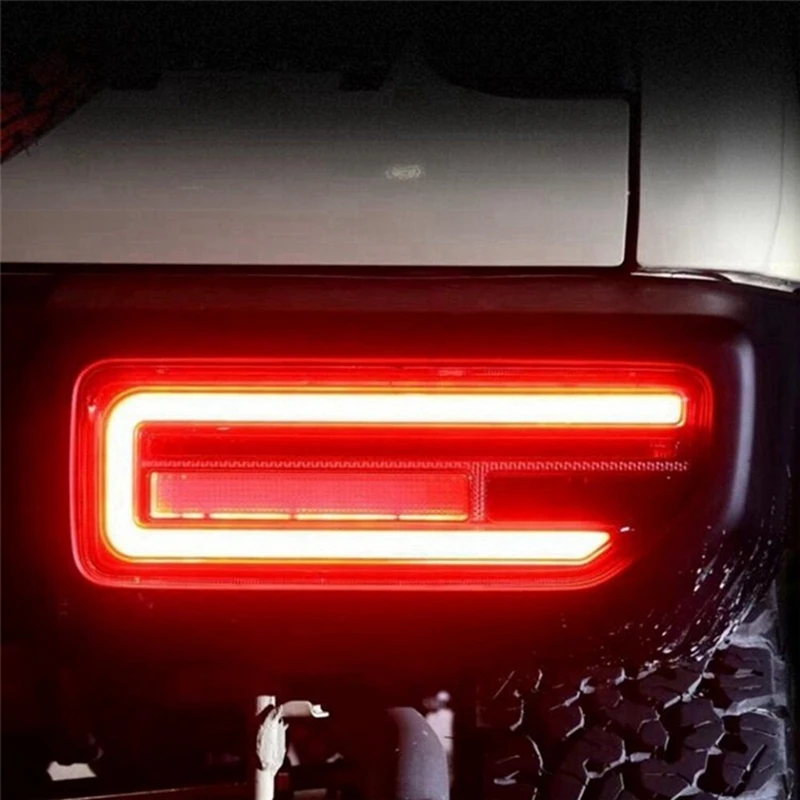 1Pair Car Rear LED Reflector Tail Light Brake Turn Signal Lamp Trim For Suzuki Jimny JB64 JB74 19-2023 Park Tail Light