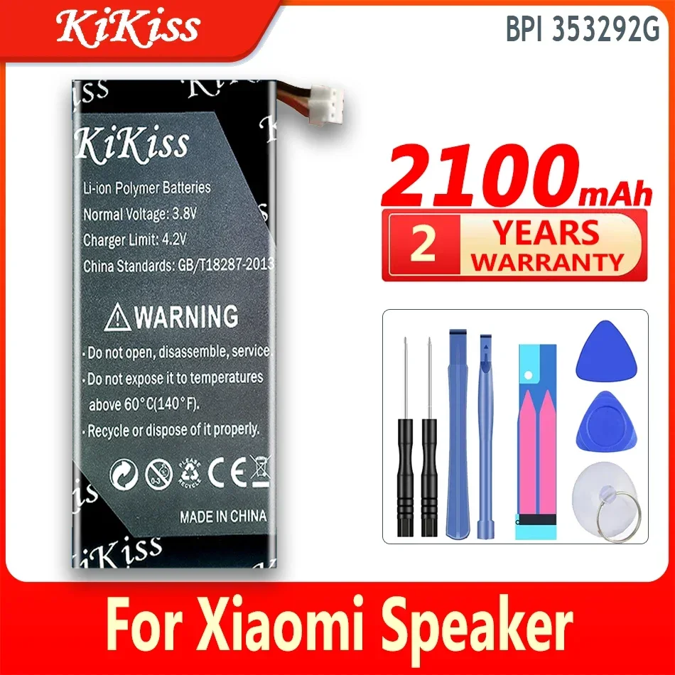 KiKiss High Capacity Battery BPI 353292G 2100mAh For Xiaomi Speaker Bateria