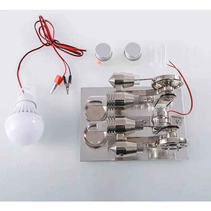 Stirling Engine Steam Engine Generator, Science Physics Metal Model Toy for Experiment
