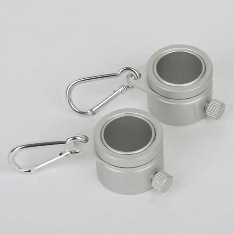 2 قطعة من سبائك الألومنيوم حلقة سارية العلم مع حلقة تسلق هوك الدورية مجموعة تركيب العلم C5AD #5