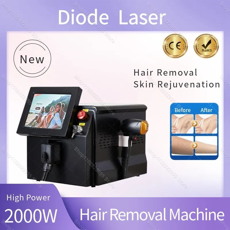 

808nm Diode Laser Hair Removal Professional Machine three-wavelength painless air cooling permanent laser hair removal epilator