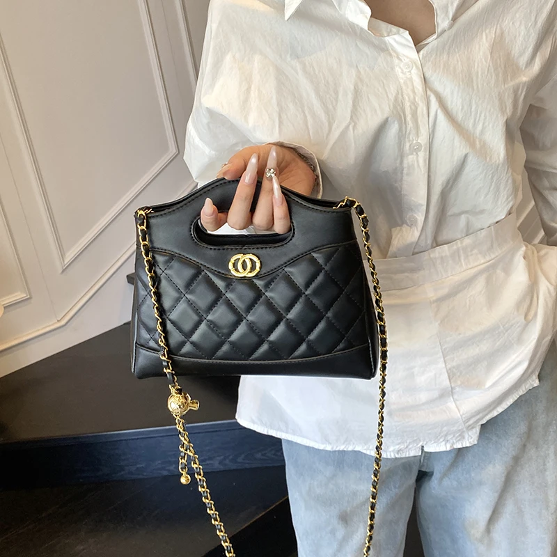 

High End Vintage Women Handbag Luxury Leather Tote Elegant Crossbody Bag Classic Shoulder Designer