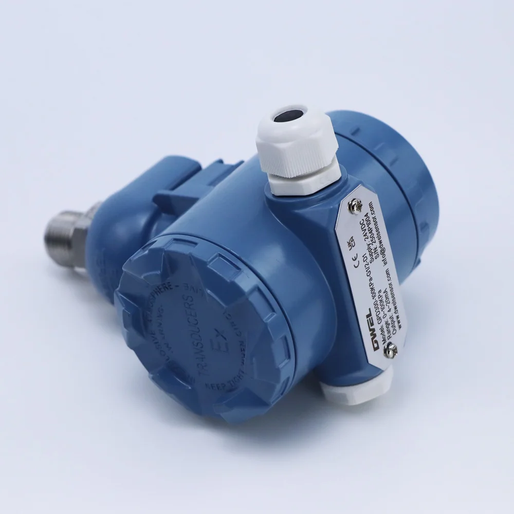 GPD500 4-20mA RS485 HART 0-10V I2C جهاز إرسال الضغط المقاوم للانفجار مع صندوق وصلات وعرض #6
