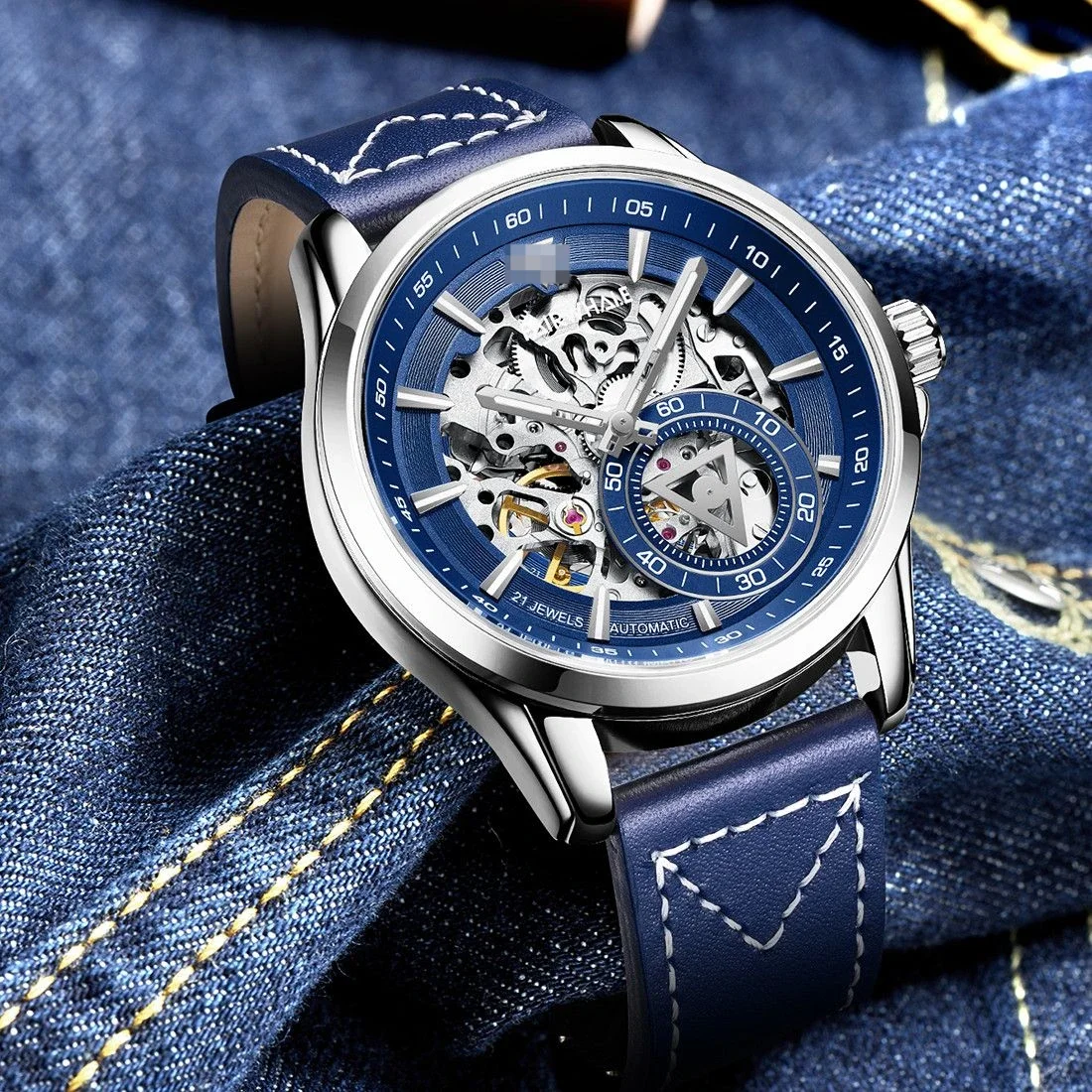 Men's mechanical watch, fully automatic hollow flywheel, high-end waterproof mechanical watch