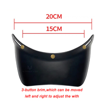 Universal Motorcycle Helmet Visor Lens 3 Snap-Button Retro Helmet Brims Goggles Motorcycle Helmet Brims Motorcycle Accessories