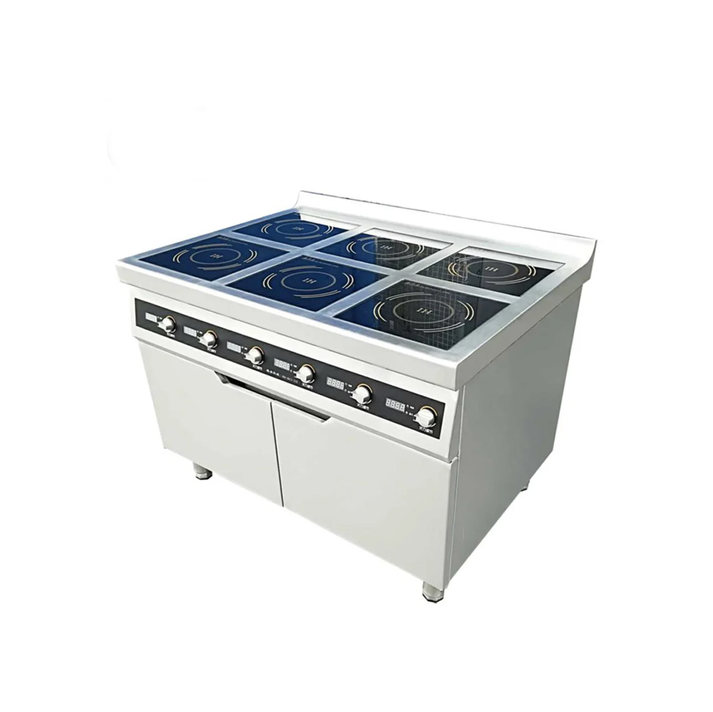 

Six Burners Induction Cooker Square Round Glass Top 380V 3.5KW*6 Electric Cooker Restaurant Kitchen Equipment