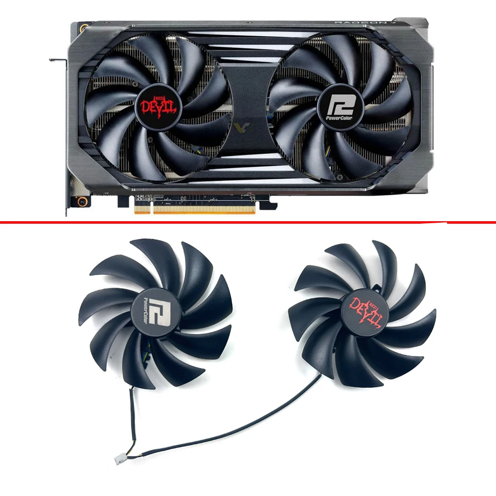 

NEW Cooling Fan 95MM 4PIN FD8015U12D For POWERCOLOR Radeon RX6600 6600XT 6650XT Red Devil/Hellhound Graphics Card Replacement