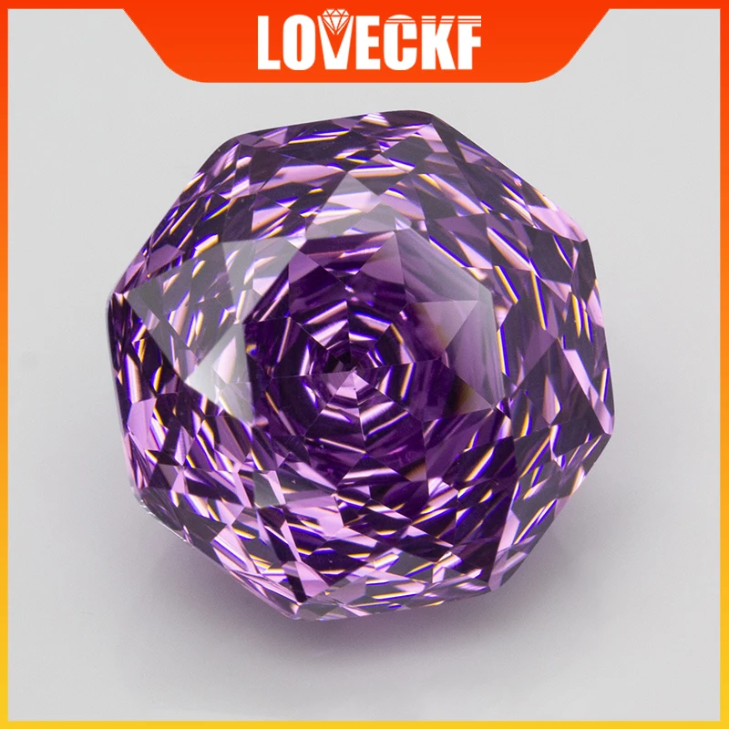 New 5A Purple Millennium Octagon Rose Cut Cubic Zirconia Loose Gemstones for Jewerly Making