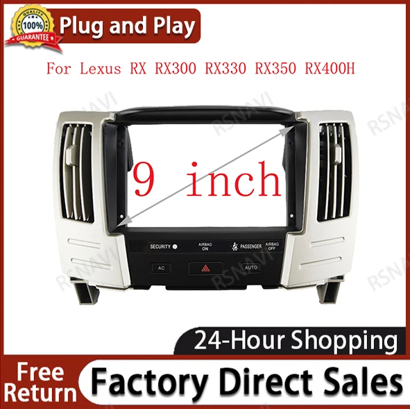 9 inch 2 Din Car Radio Facia Frame For Lexus RX RX300 RX330 RX350 RX400H Toyota Harrier car Radio Audio Dash Fitting Panel Kit