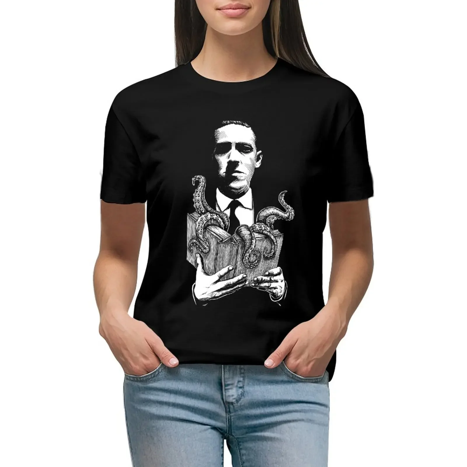 

Storytime with Lovecraft T-Shirt lady clothes sublime sports fans kawaii clothes black t-shirts for Women