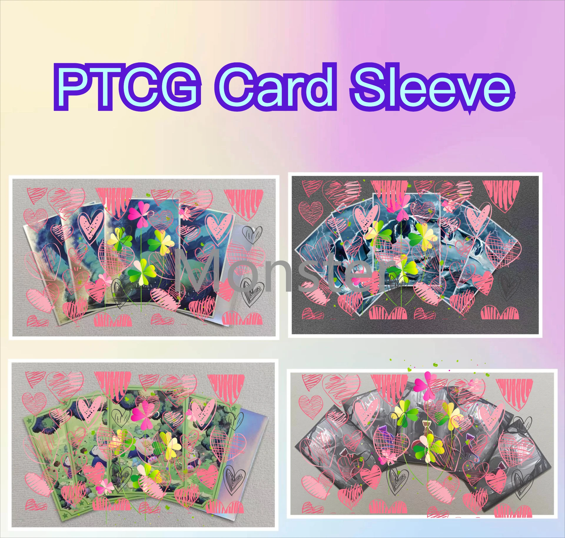 

60Pcs/set Card Sleeve PTCG Pokemon DIY Anime Trading Card Protector Board Game Lugia Umbreon Morpeko Charizard Espeon Mewtwo Mew
