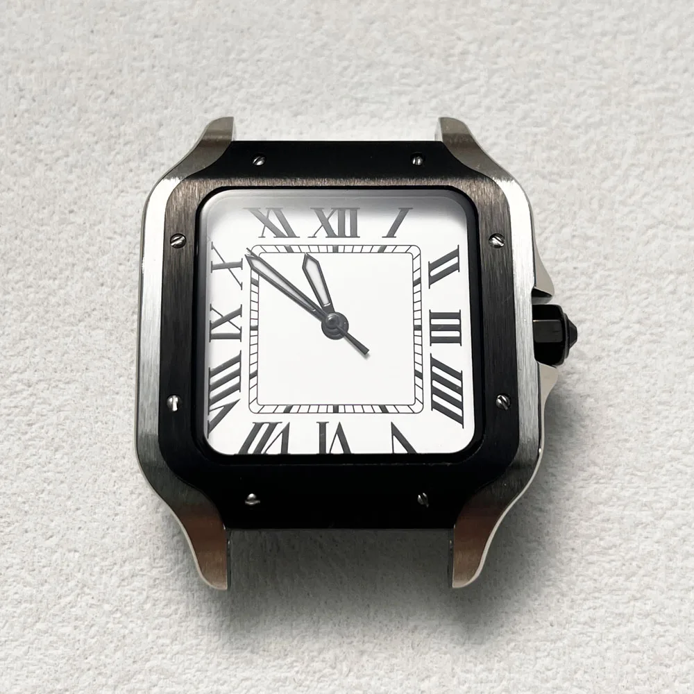 قرص NH35 27 ملم قرص مربع روماني NH35 لعلبة مربعة 38 ملم سانتوش صالح NH35 حركة أوتوماتيكية WSSA0041 WGSA0030 watchmods