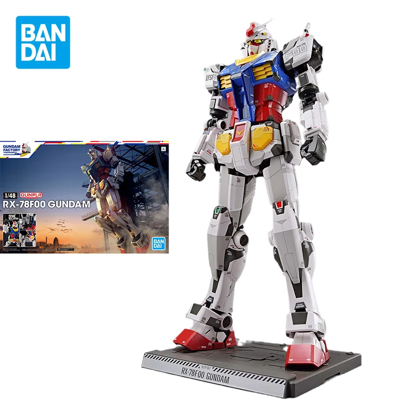 

Bandai Original Gundam Model Kit Anime Figure RX-78F00 GUNDAM 1/48 Action Figures Collectible Ornaments Toys Gifts for Kids