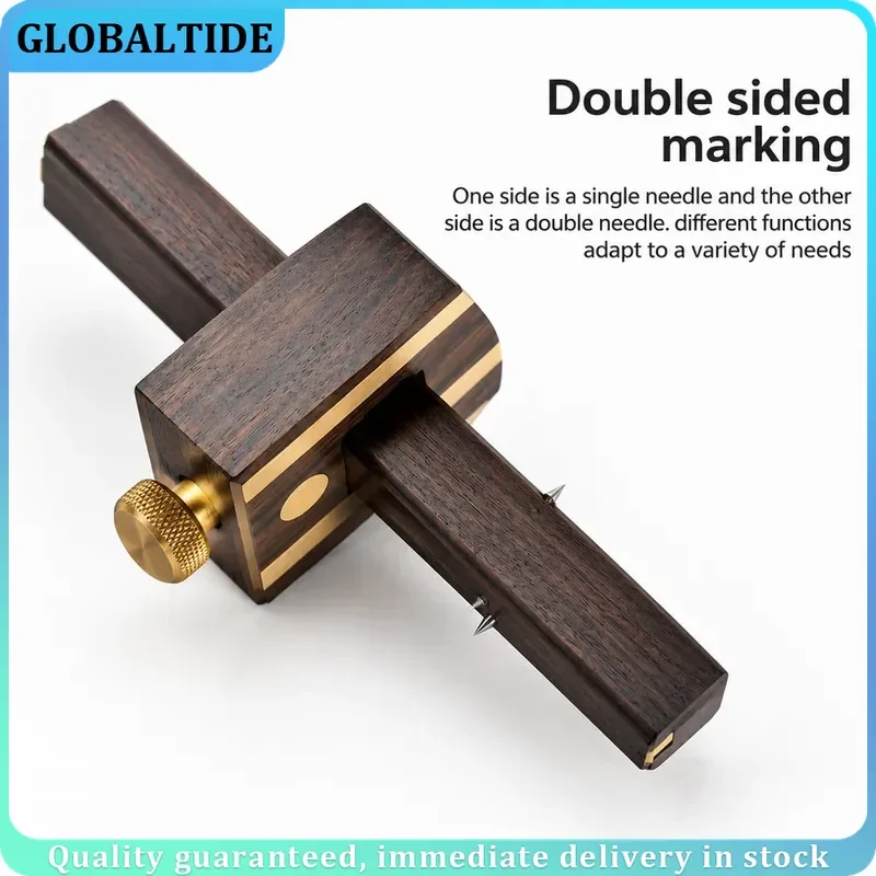 Ebony Wood Marking Gauge Screw Rod Push Rod Single Blade Woodworking Scribe Carpenter Line Marker Tool