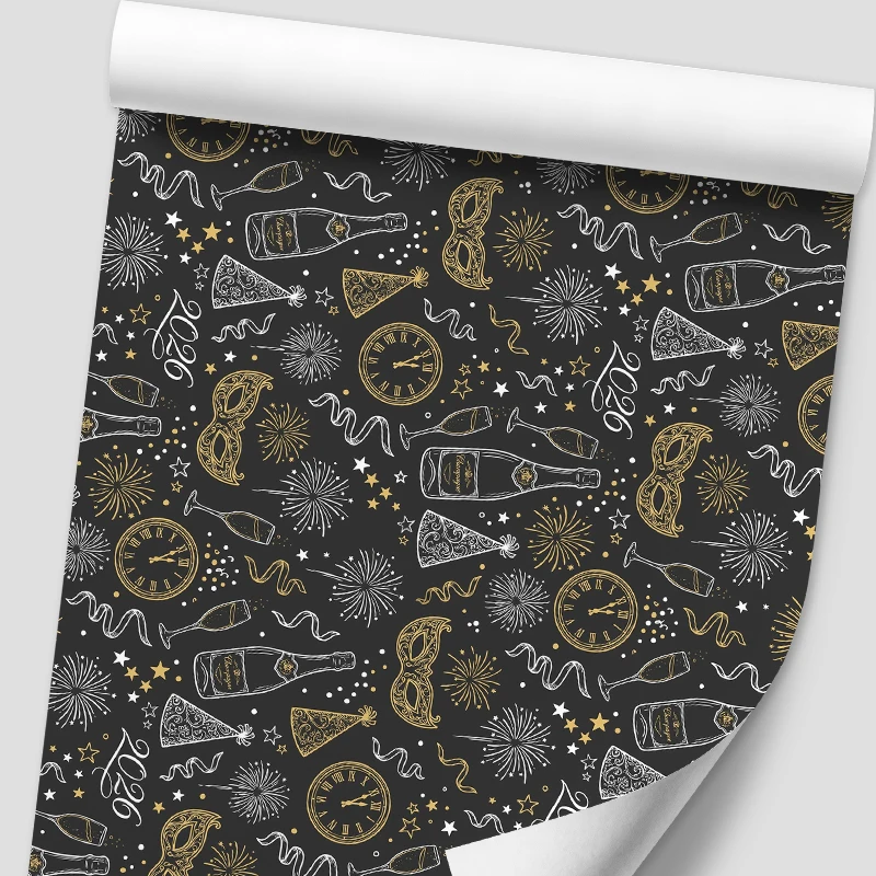 

3/5/10pcs New Year Black Gold Color Style Gift Packing Paper Celebration Valentine's Day Decor Gift Box Packaging Party Supplies