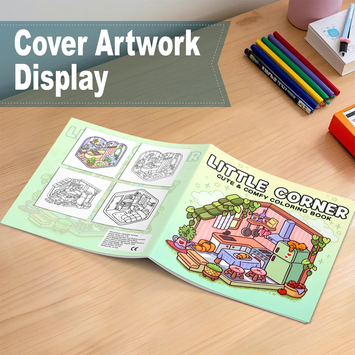 LITTLE CORNER Adult Coloring Book for Adults Cute Cozy Comfy Patterns Stress Relief Relaxation DIY Graffiti Drawing Art Book image 4