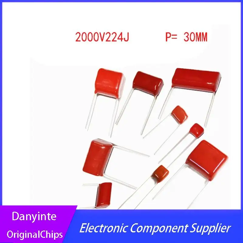 Nuevo 10 Uds CBB81 2000V224J CBB paso 30MM 2KV 220NF 0,22 UF 224J2000V CBB condensador de película de polipropileno