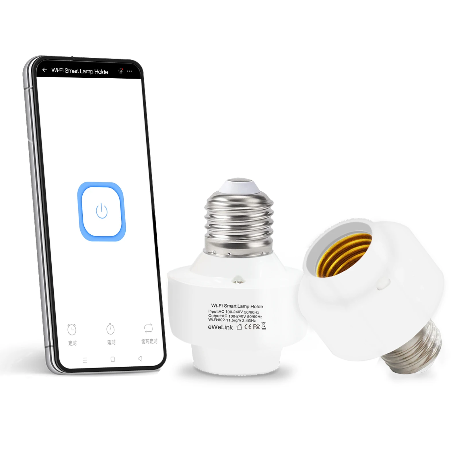 EWelink Mini e27 Wifi lamp holder remote Remote Control APP  Smart Home Light Bulbs Adapter Via Alexa Google Home Voice Control