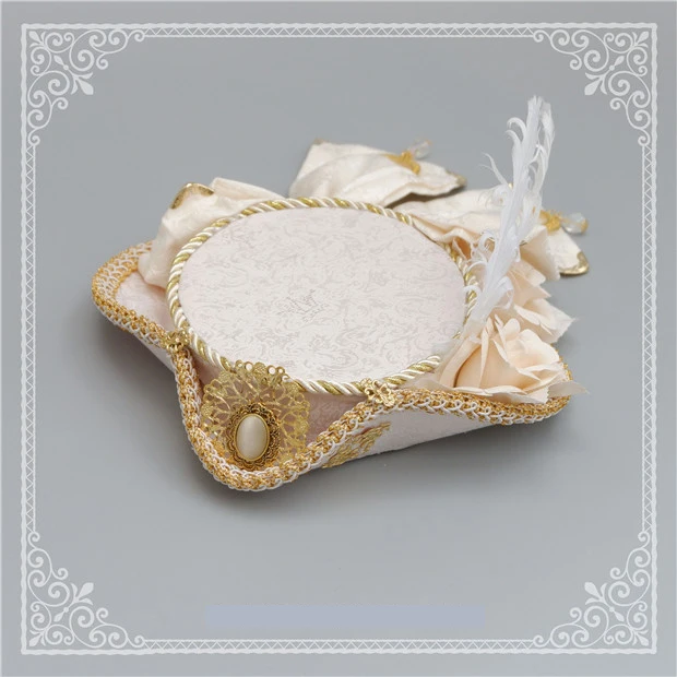 여성용 로리타 팰리스 레트로 화려한 깃털 탑 모자, 빈티지 깃털 꽃 활, 다크 패턴 모자 액세서리