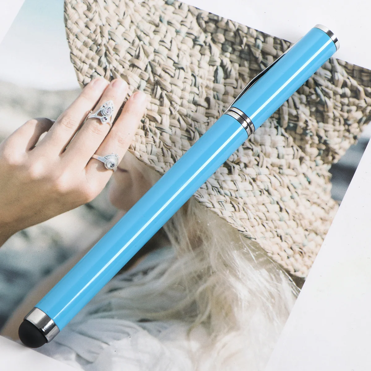 

Capacitive Pen Metal Tip Touch Screen Stylus For Smartphone Computer Sky- Sensitive Writing Tool Tablet